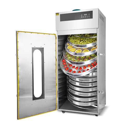 15 Layers Commercial Rotary Food Dehydrator -76.53 sq.ft Drying Area | Rotating Drying | Digital Adjustable Timer | Temperature Control | Dryer for Jerky, Herb, Meat, Beef, Fruit and Vegetables
