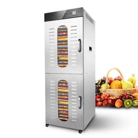 产品 32 Layers Commercial Food Dehydrator -52.30 sq.ft Drying Area | Two Independent Drying Rooms | Digital Adjustable Timer | Temperature Control | Dryer for Jerky, Herb, Meat, Beef, Fruit and Vegetables-3