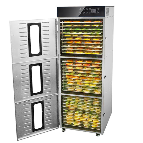 30/36 Layers Commercial Food Dehydrator -49.03/58.84 sq.ft Drying Area | Three Independent Drying Rooms | Digital Adjustable Timer