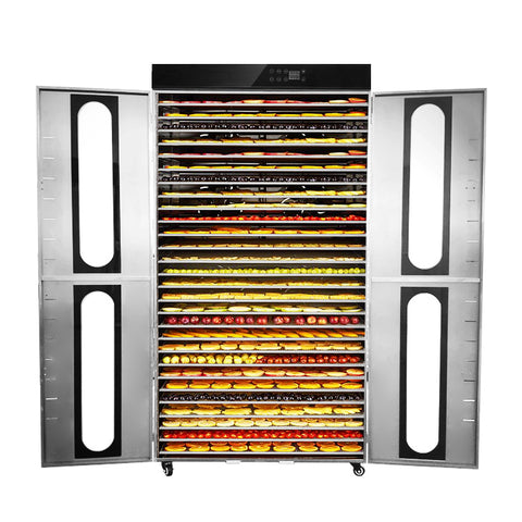28 Layers Industrial Food Dehydrator -127.97 sq.ft Drying Area | Two Large Independent Drying Rooms | Digital Adjustable Timer | Temperature Control | Dryer for Jerky, Herb, Meat, Beef, Fruit and Vegetables